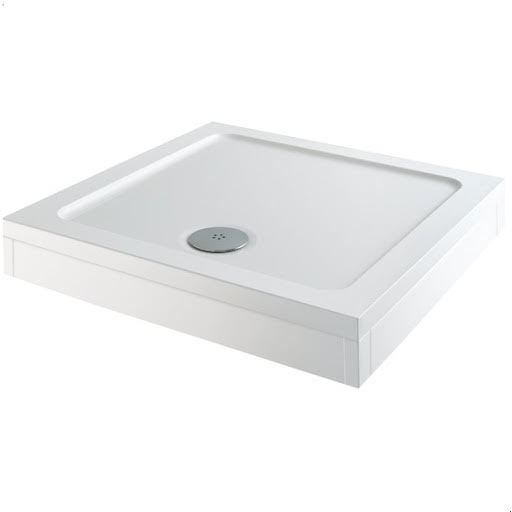 Podium Raised Square Non-Slip Shower Tray 700 x 700mm with Waste