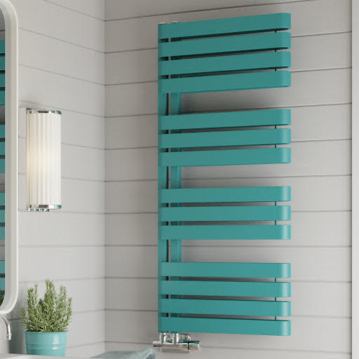 Terma Warp S Heated Towel Radiator Matt Teal 1110 x 500mm