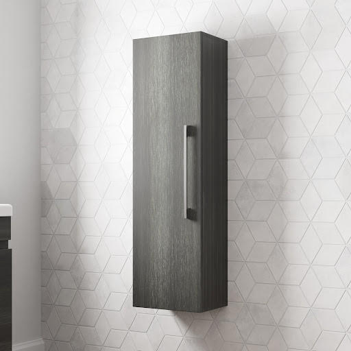Artis Breeze Grey Wall Hung Tall Bathroom Cabinet 1200 x 350mm