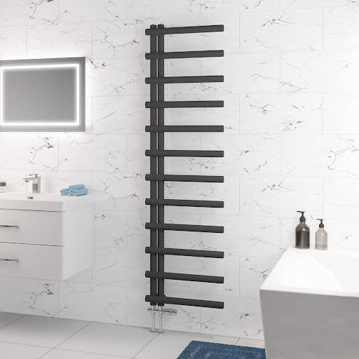 Solaro Marlow E-Style 1750 x 500mm Heated Towel Radiator - Matt Anthracite