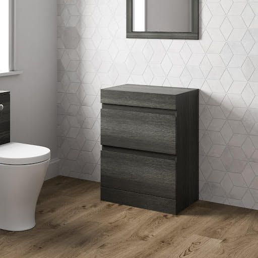 Artis Centro Grey Wood Freestanding Vanity Unit without Basin 600mm (Drawers)