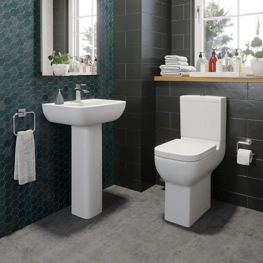 Amelie Comfort Height Toilet & Basin Cloakroom Suite