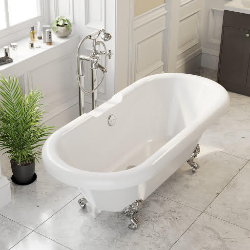 Park Lane Oxford Freestanding Roll Top Bath with Ball Feet 1500 x 750mm