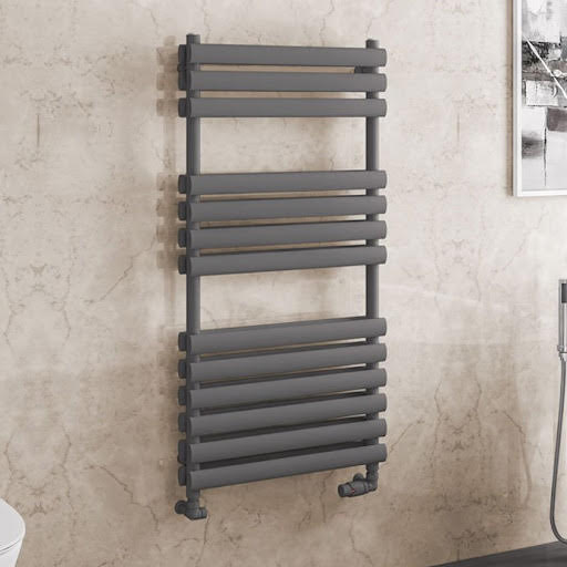 Solaro Tunstall 1200 x 600mm Double Panel Heated Towel Radiator - Matt Anthracite