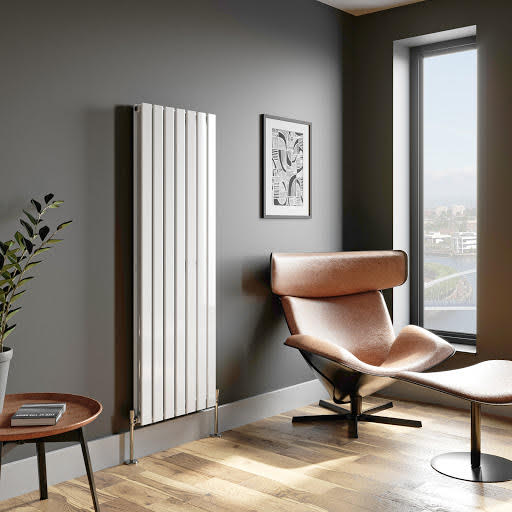 DuraTherm Vertical Double Flat Panel Designer Radiator - 1600 x 530mm White