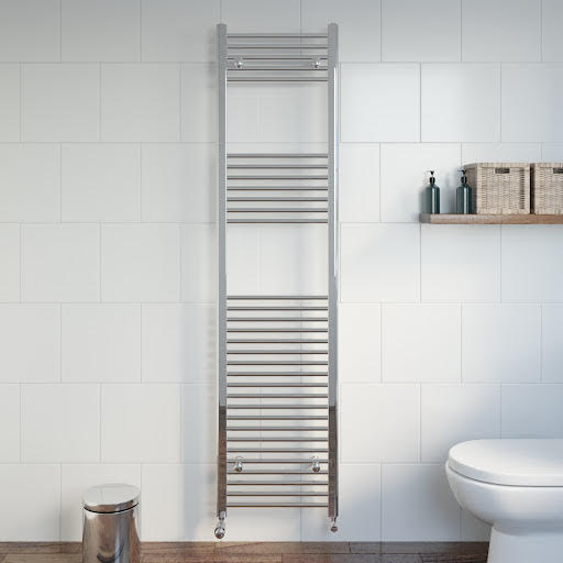 DuraTherm Heated Towel Radiator Chrome 1800 x 450mm Flat