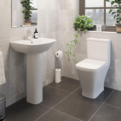 Marseille Close Coupled Toilet & Basin Cloakroom Suite