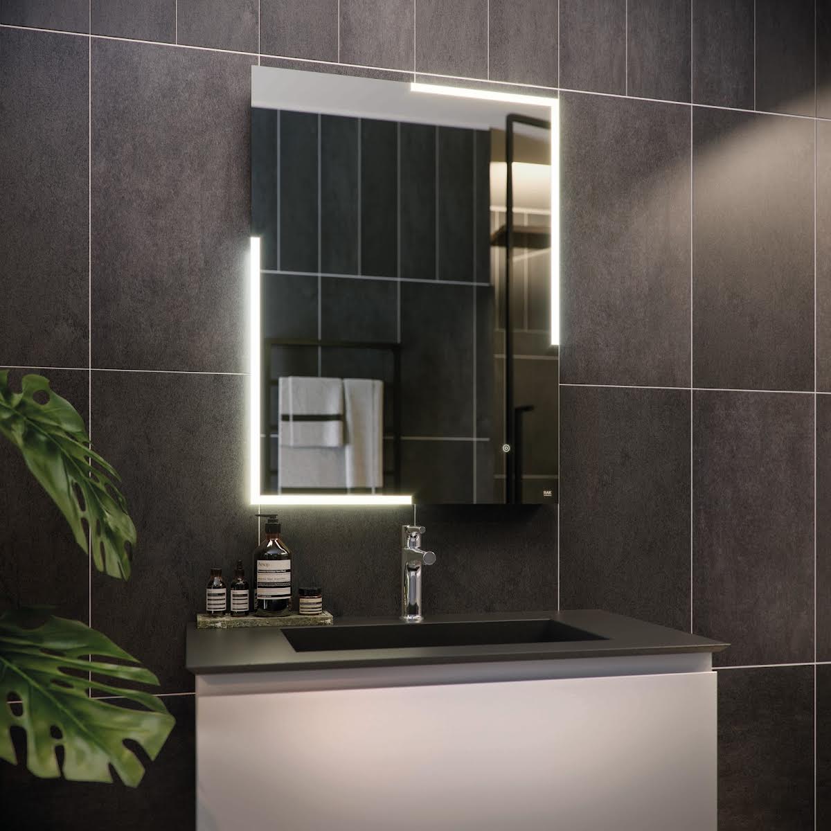 RAK Citrine LED Bathroom Mirror with Demister Pad and Shaver Socket 800 ...