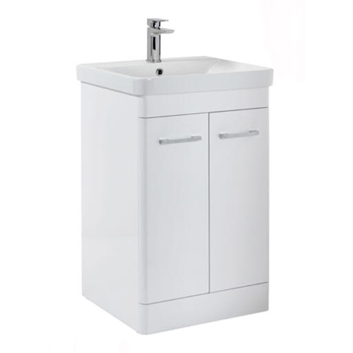 Scudo Rossini White Freestanding Vanity Unit with Basin 600mm