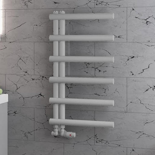 Solaro Marlow E-Style 850 x 500mm Heated Towel Radiator - Matt Grey