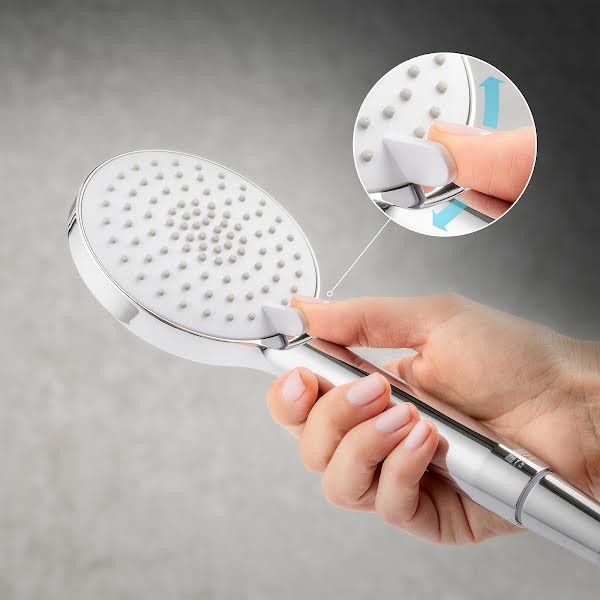 Mira Zest Eco Chrome Effect 3-spray Pattern Shower Head, 300mm - View #5