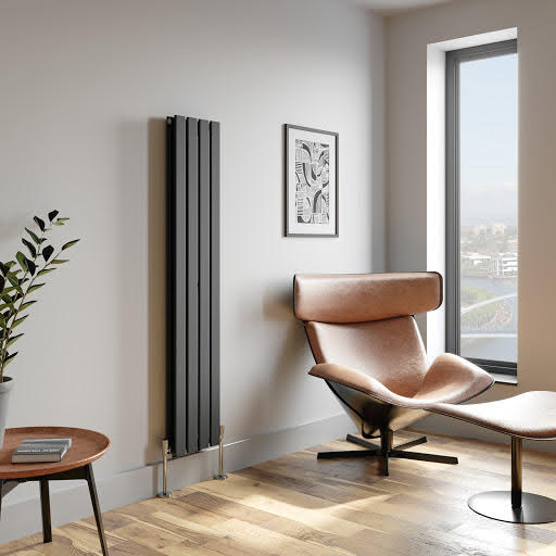 DuraTherm Vertical Double Flat Panel Designer Radiator - 1600 x 300mm Anthracite
