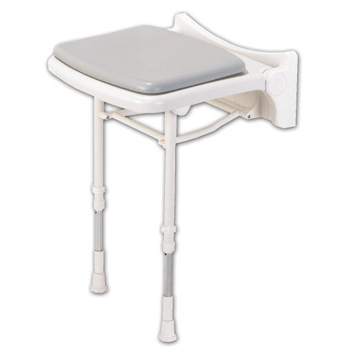 AKW Compact Folding Shower Seat with Grey pad - 02000P