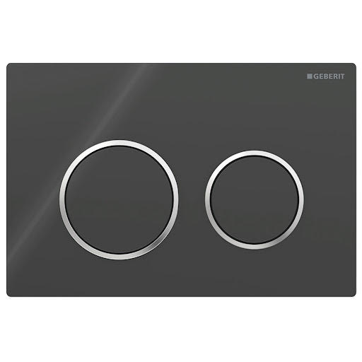 Geberit Kappa 21 Gloss Black Dual Flush Plate