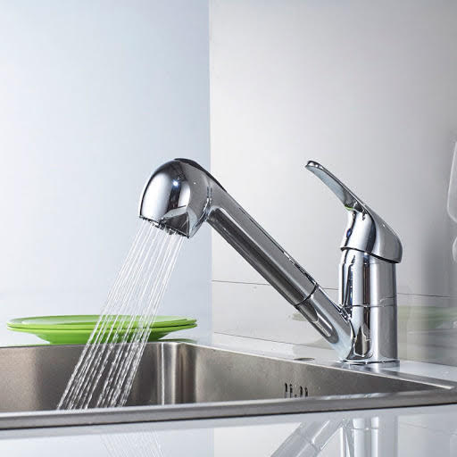 Essentials Kitchen Mixer Tap with Pull Out Spray Chrome