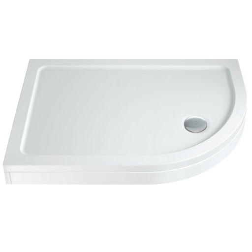 Podium Easy Plumb Offset Quadrant Anti Slip Shower Tray - 1200 x 900mm (For right Hand Entry Enclosures) with Waste
