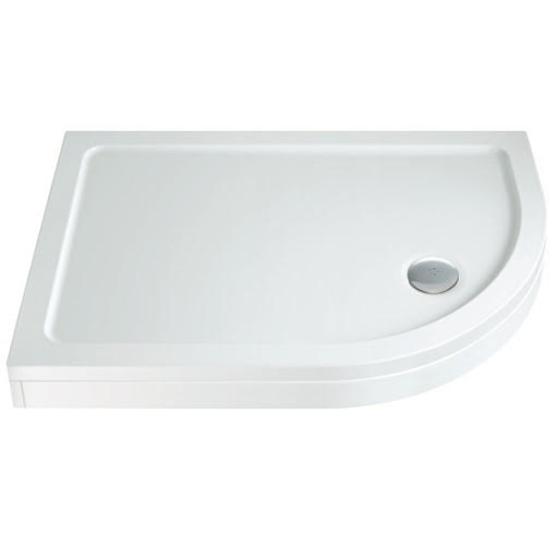 Podium Raised 1200 x 900mm Offset Quadrant Non-Slip Shower Tray with Waste - RH Entry