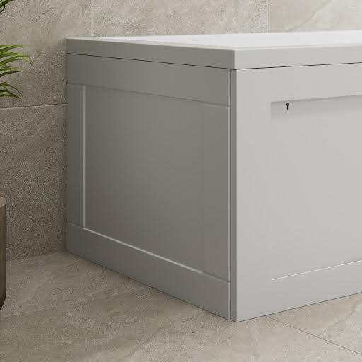 Ceramica White Storage Bath Panel 660mm - End MDF