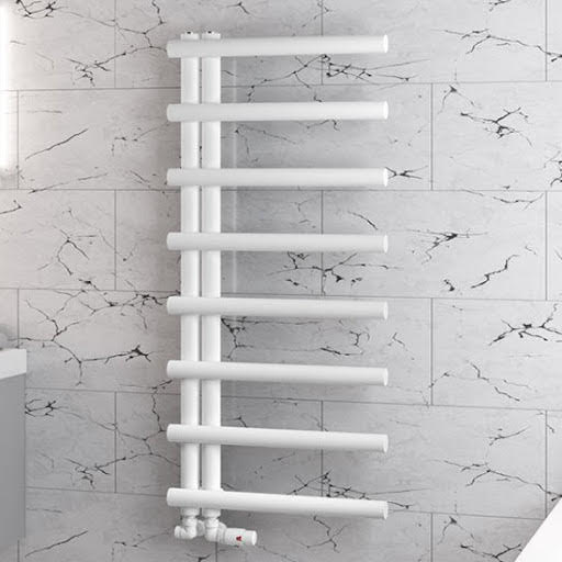 Solaro Marlow E-Style 1150 x 500mm Heated Towel Radiator - Matt White