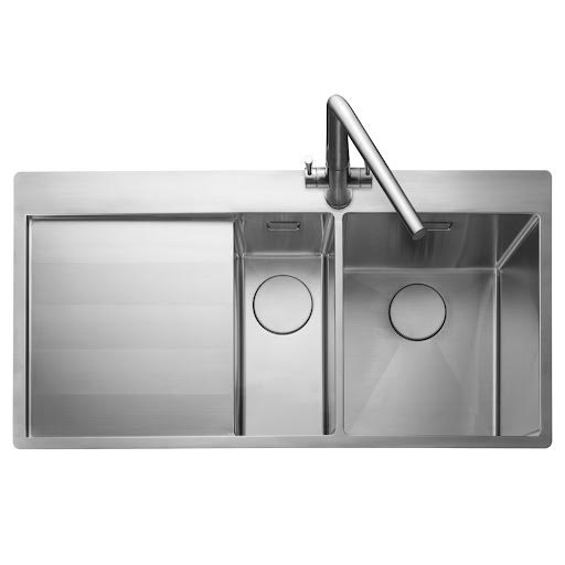Rangemaster Cosmo Inset 1.5 Bowl Stainless Steel Kitchen Sink 960 x 500mm, LHD - CSM9602L
