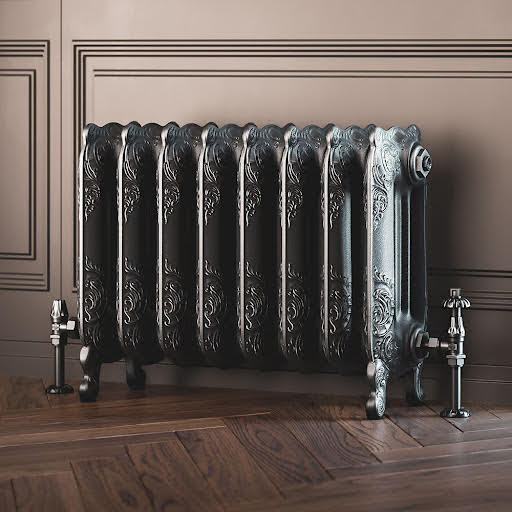 Terma Oxford Freestanding Traditional Column Radiator Grey 470 x 606mm
