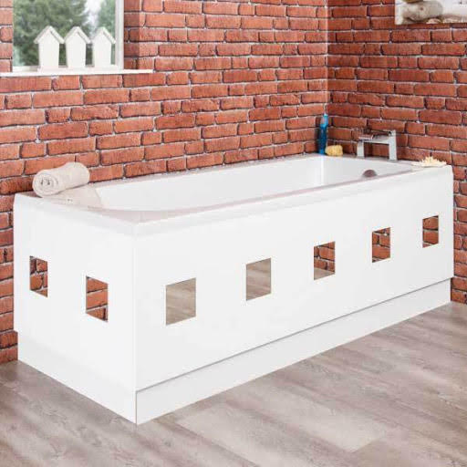 Ceramica White Mirror Bath Panel 1700mm