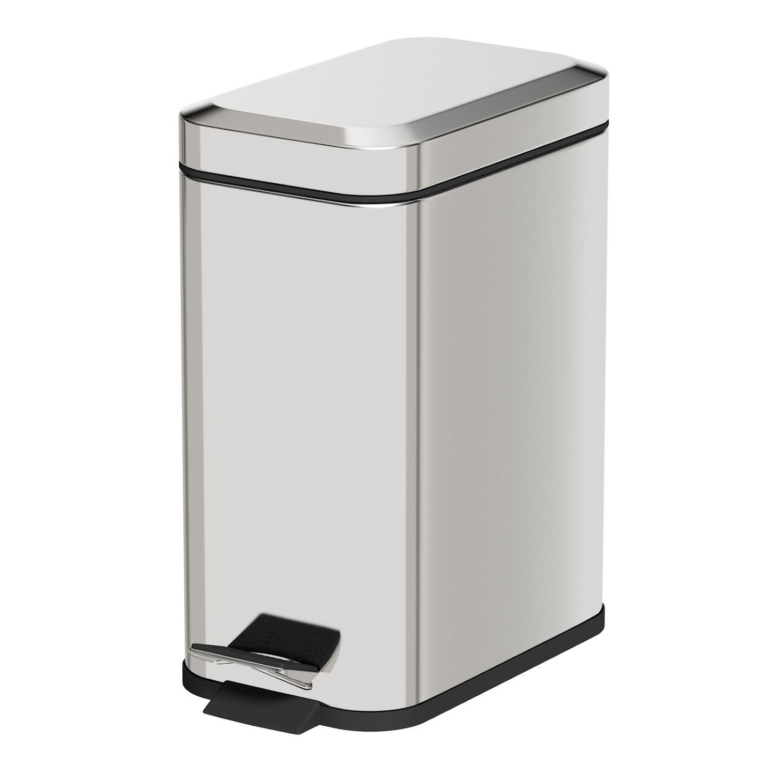 Bathroom Toilet WC Rubbish Waste Bin Rectangular Pedal Chrome 5 Litre eBay