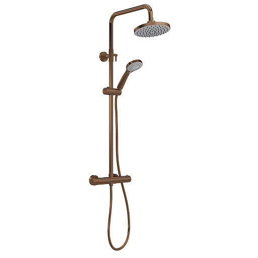 Aquari Curvo Concealed Thermostatic Mixer Shower - Bronze