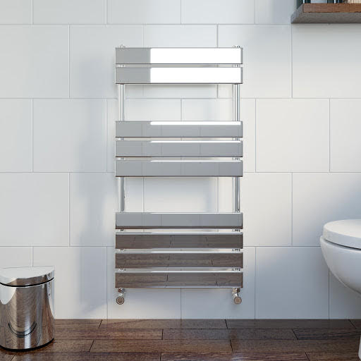 DuraTherm Flat Panel Heated Towel Radiator Chrome 950 x 500mm