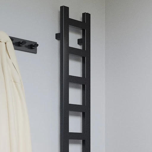 Terma Easy Matt Black Heated Towel Radiator - 960 x 200mm