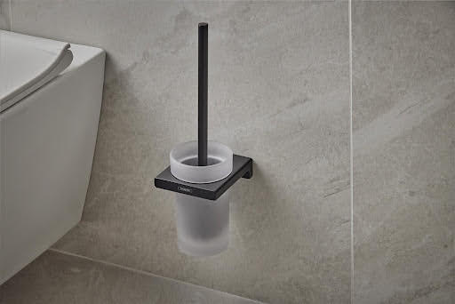 hansgrohe AddStoris Wall Mounted Toilet Brush Holder Matt Black - 41752670