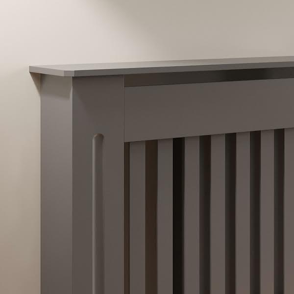 DuraTherm Dark Grey Radiator Cover Small Vertical Slat 780mm