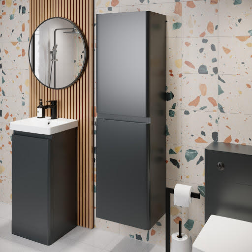 Regis Forma Anthracite Tall Bathroom 1400 x 400mm