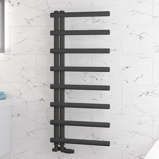 Solaro Marlow E-Style 1150 x 500mm Heated Towel Radiator - Matt Anthracite