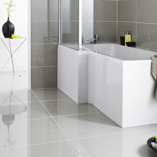 Ceramica L Shaped Shower Bath Side Panel - MDF 1700mm