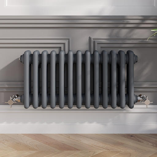 Park Lane Traditional Colosseum Triple Bar Column Radiator Anthracite 300 x 605mm