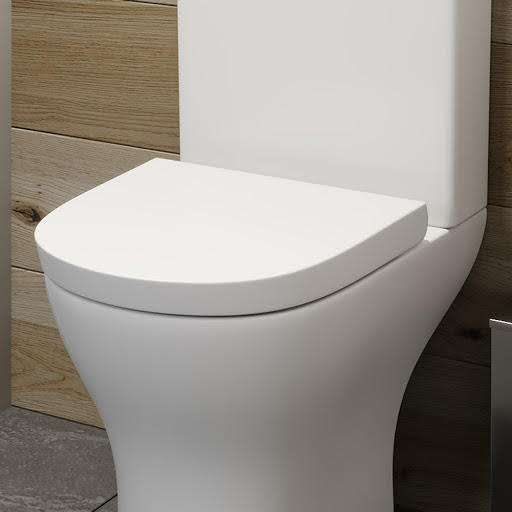 Ceramica Arles Soft Close D Shape White Toilet Seat