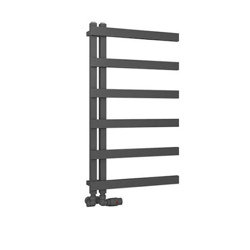 Solaro Platani 800 x 500mm Heated Towel Radiator - Matt Anthracite