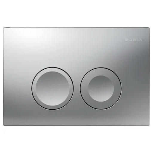 Geberit Delta25 Dual Flush Plate for Concealed Cisterns - Matt Chrome