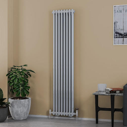 Eastlake Rivassa 1800 x 383mm Traditional 2 Column Vertical Radiator - Chrome