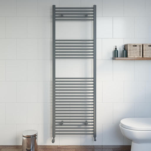 DuraTherm Heated Towel Radiator Anthracite 1800 x 600mm Flat
