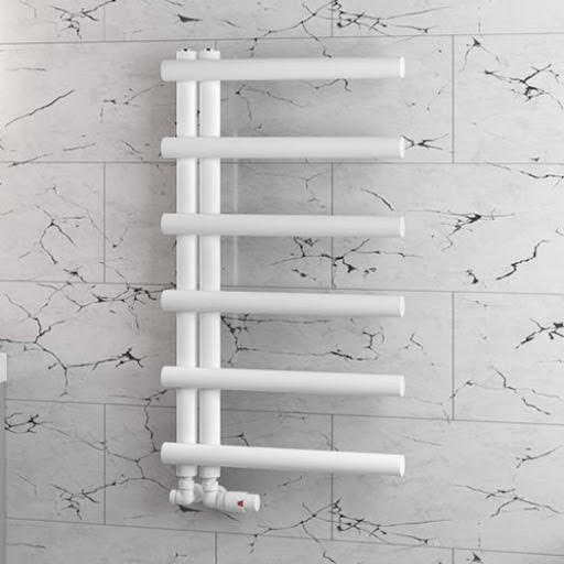 Solaro Marlow E-Style 850 x 500mm Heated Towel Radiator - Matt White