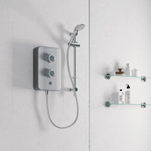 Gainsborough Slim Duo Electric Shower Titanium Grey 8.5kw - GSDTG85