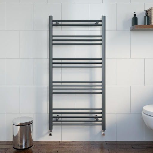 DuraTherm Heated Towel Radiator Anthracite 1200 x 600mm Flat