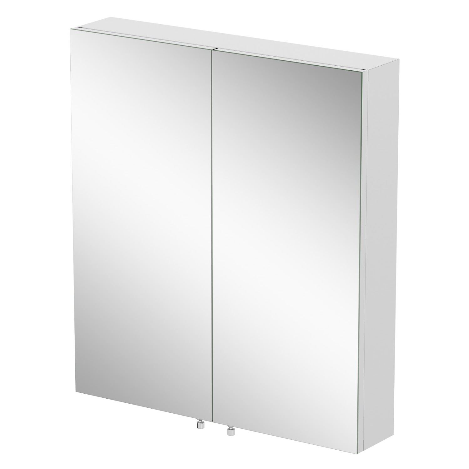 Double Door Bathroom Mirror Cupboard Stainless Steel Wall