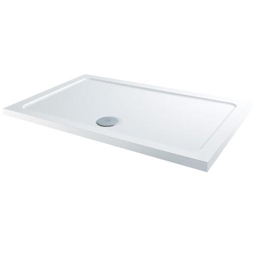 Hydrolux Low Profile 1100 x 760mm Rectangular Shower Tray with Waste