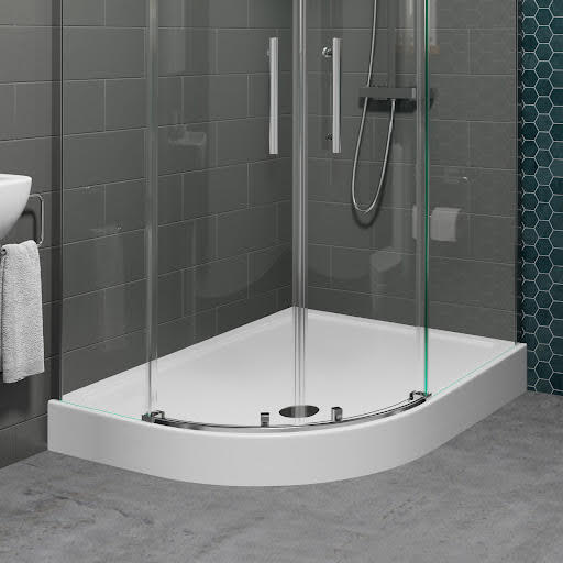 Hydrolux Easy Plumb Offset Quadrant Shower Tray 1200 x 800mm with Waste (Left Hand)
