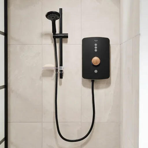 Triton Amala Electric Shower Matt Black & Brushed Copper 8.5kW