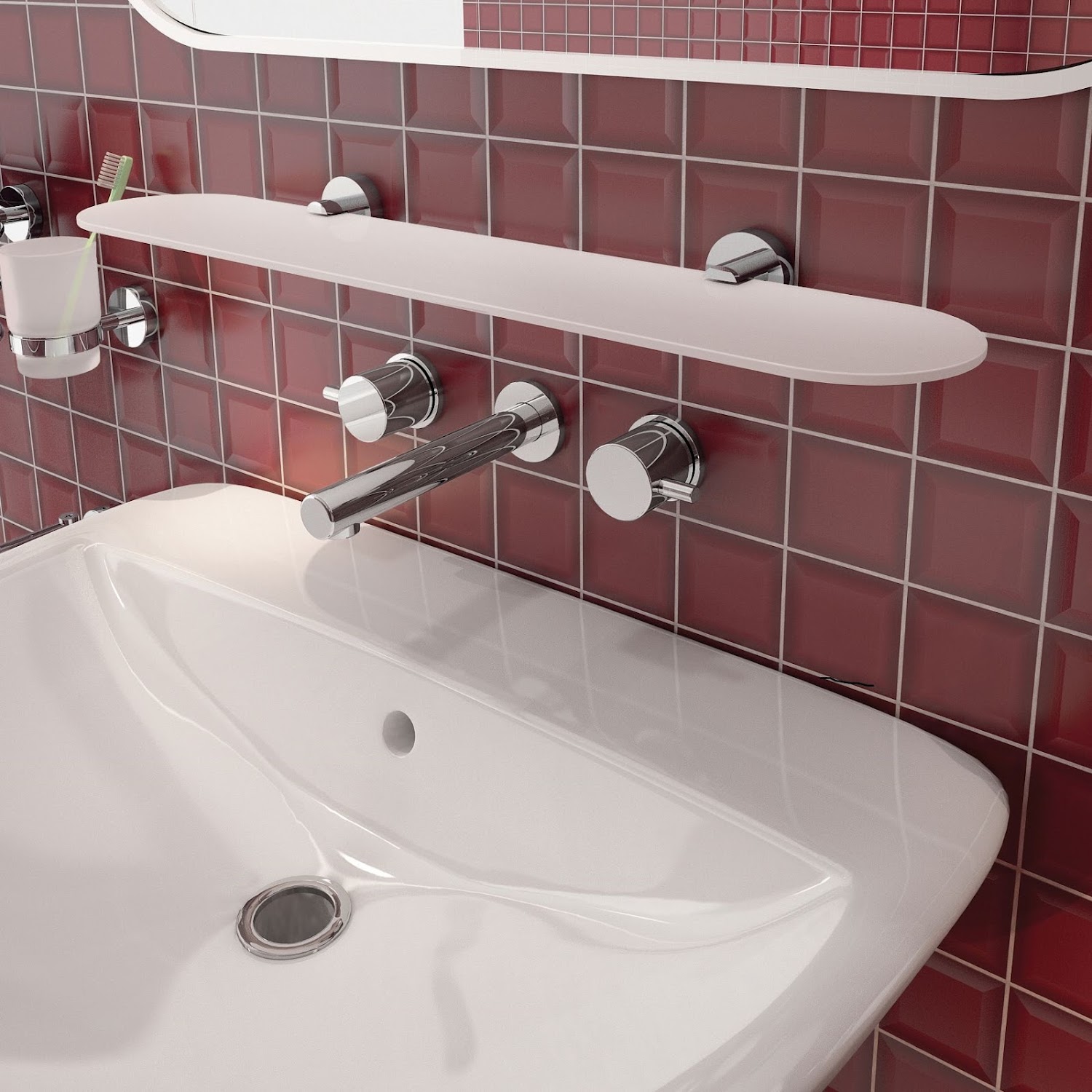 Loxton Modern Silver Chrome Wall Mounted Bathroom Accessory Range Fixtures