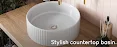 affine fluted countertop basin white gloss finish affine fluted countertop basin white gloss finish